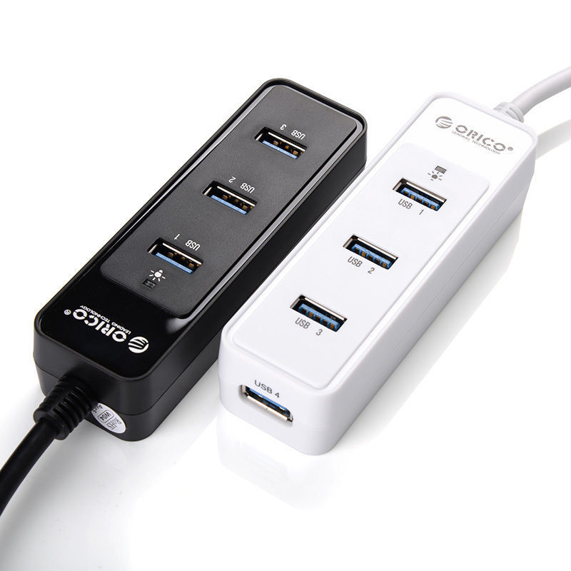 Bộ chia 4 Port USB 3.0 ORICO W5PH4-U3. (Đen, trắng)