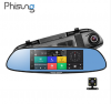 phisung-c08-3g-man-guong-7-android-5-0-gps-dvr-xe-video-recorder-bluetooth-wifi-dual-lens-guong-chieu-hau-dash-cam - ảnh nhỏ  1