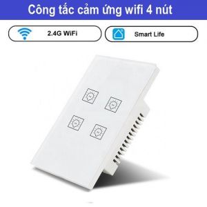 Công tắc cảm ứng wifi 4 nút - CTVC-WF4N