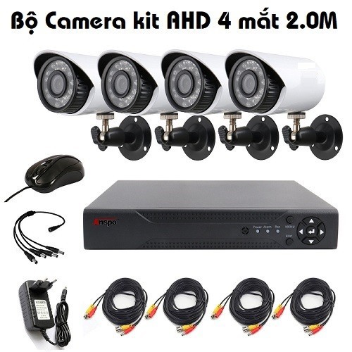 Combo Bộ camera kit AHD 4 mắt 1080 - ASP-AHD305