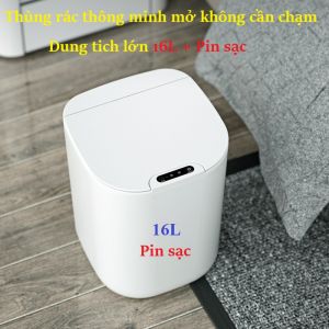 Thùng Rác Thông Minh Cảm Biến Hồng Ngoại Dùng Cho Nhà Bếp, Phòng Làm Việc 16 Lít