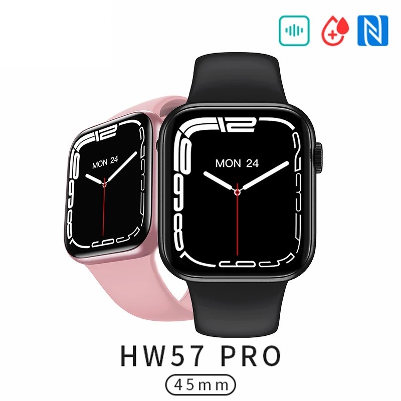 Đồng hồ thông minh HW57 Pro - Kết nối NFC, Bluetooth, màn hình cảm ứng vuông 1.77 inch