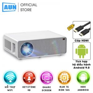 AUN Akey7 max Android (hệ điều hành) - Máy chiếu mini giá rẻ, độ phân giải thực chuẩn Full HD 1080p