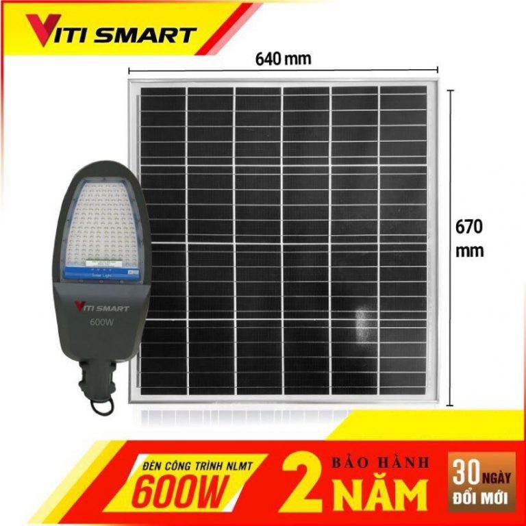 Đèn năng lượng mặt trời công trình công suất 600W VITI SMART