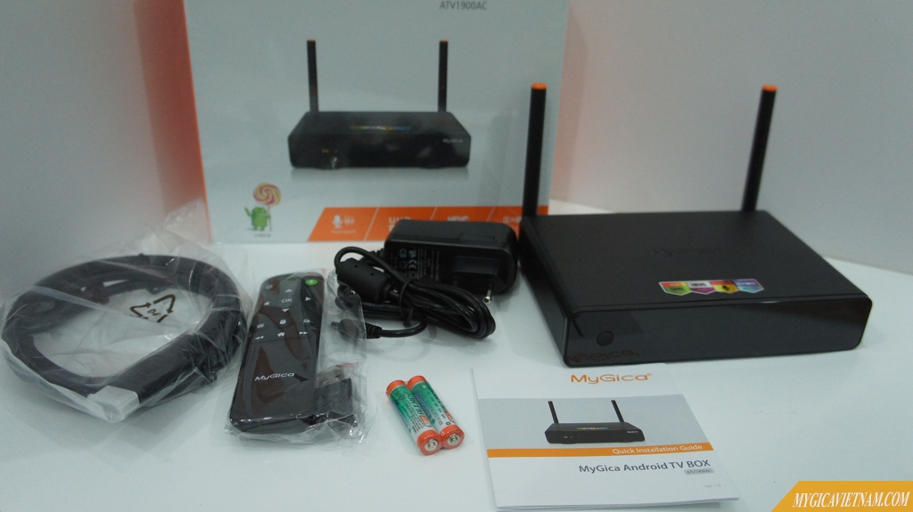 Đập hộp Mygica ATV1900AC - Android 5.0 đầu tiên, WIFI AC, LAN Gigabit, chuẩn nén H265